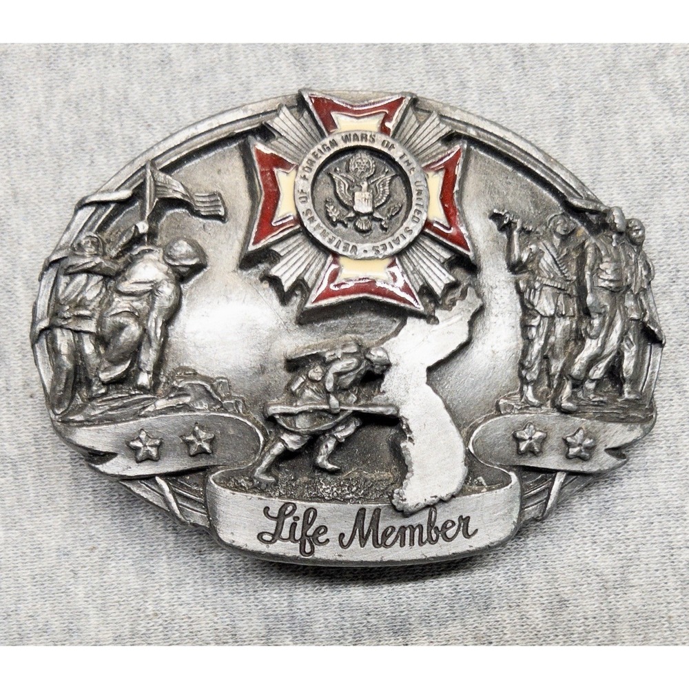 1987 Siskiyou Veterans of Foreign Wars of the US Life‎ Member Belt Buckle #871